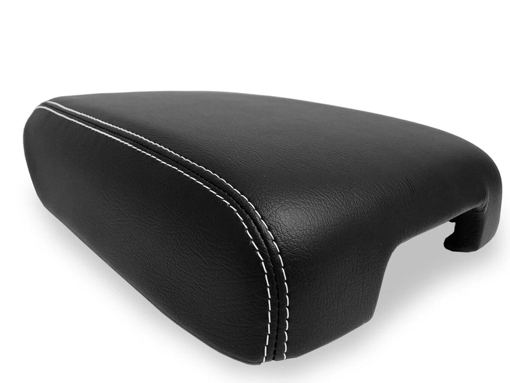 Leather Console Lid Armrest Cover for Infiniti QX60 (2014–2020) White Stitch
