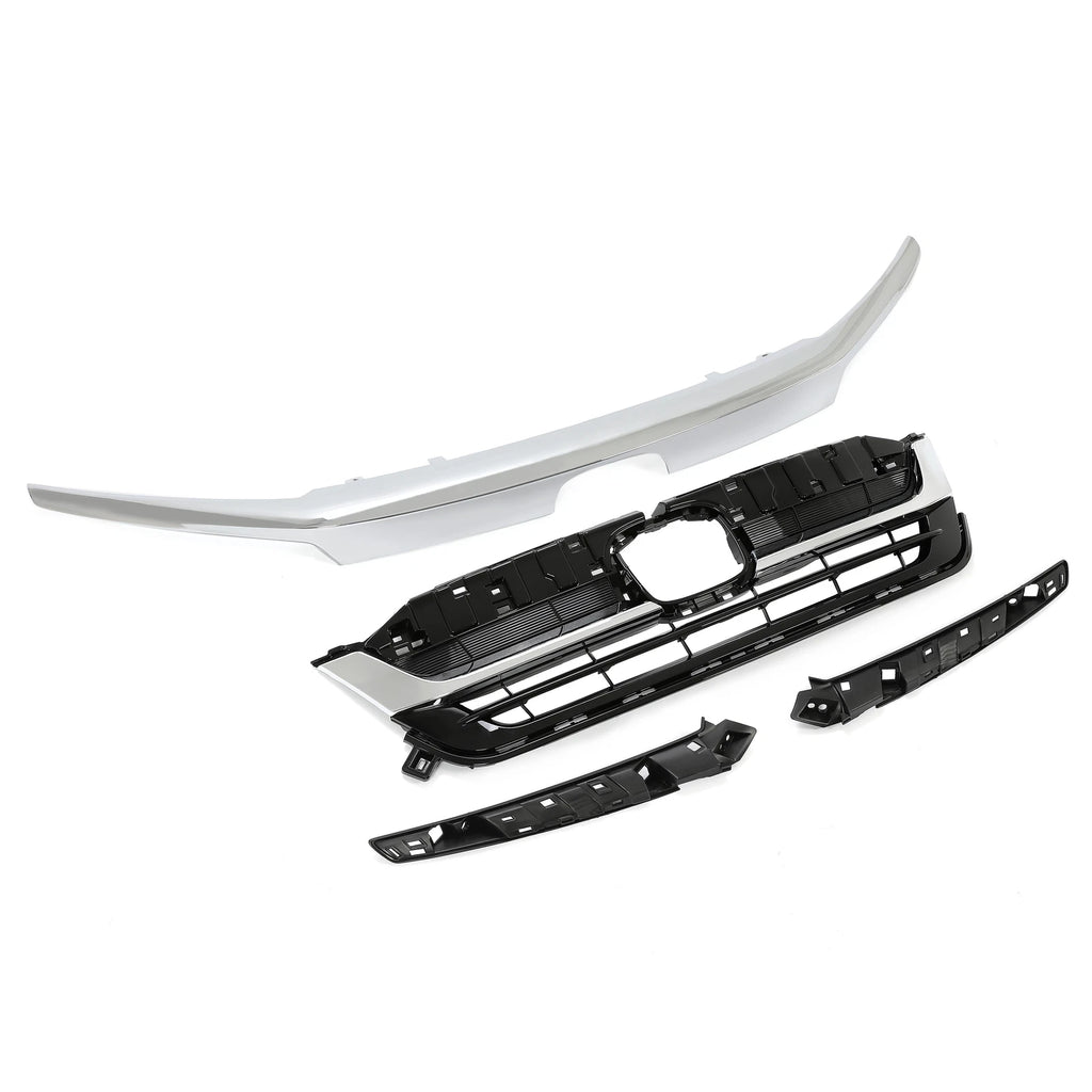 Front Bumper Grille for Honda Pilot (2019–2022) w/ Chrome Molding Trim