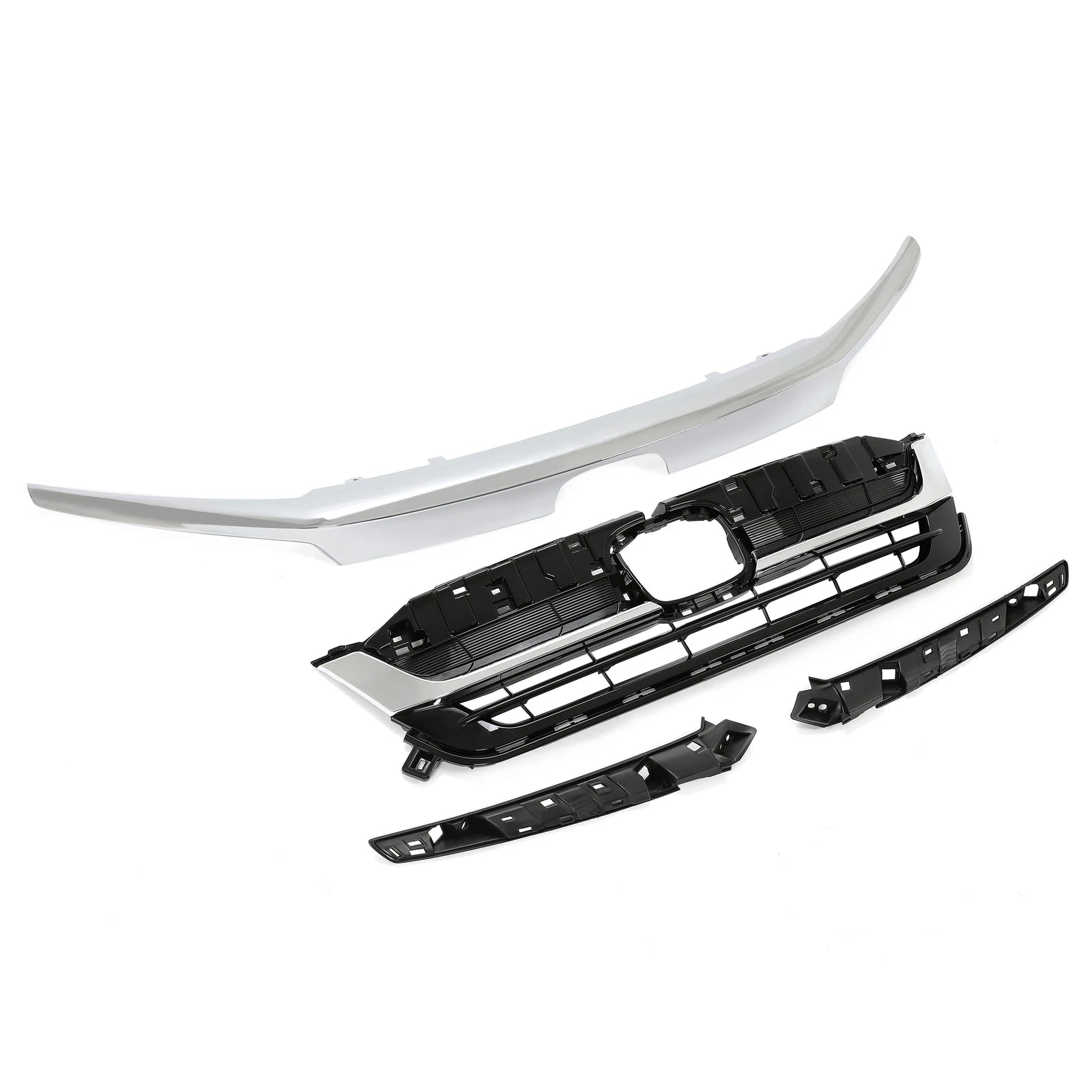 Front Bumper Grille for Honda Pilot (2019–2022) w/ Chrome Molding Trim