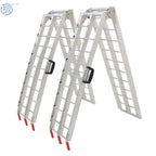 2X 7.5' Aluminum Folding Loading Ramps for ATV UTV Truck Motorcycle
