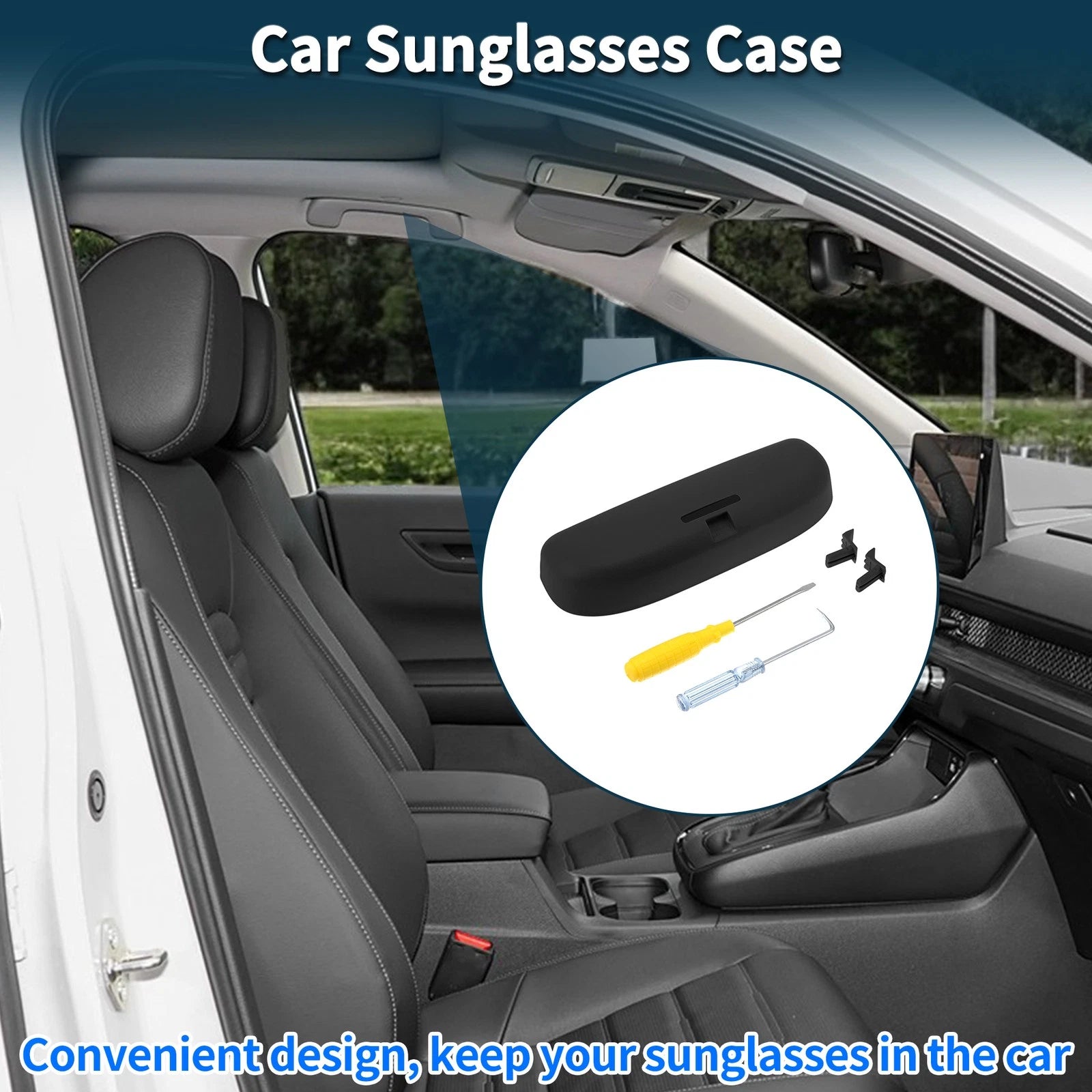 Sunglasses Case for Honda Accord (2012–2023) Eyeglasses Holder Black