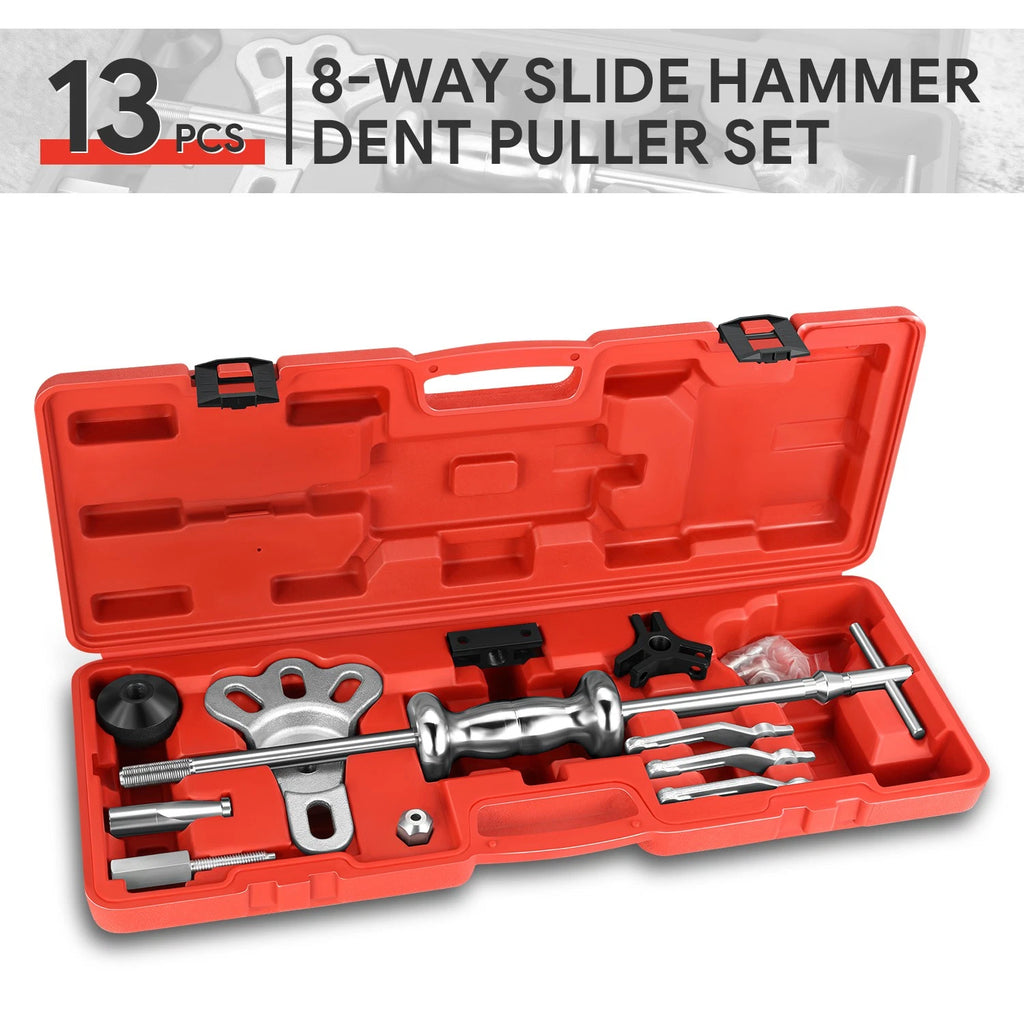Slide Hammer Dent Puller Set for Auto Body Repair Tools (13 Pcs)
