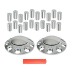 Chrome Hub Covers for Semi Truck (Fits 33mm Nut)