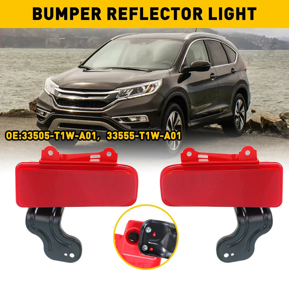 Set of 2 Rear Bumper Reflector Lights for Honda CR-V (2015â2016)
