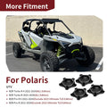 Set of 4 Rim Caps for Polaris RZR Pro R (2022–2024) 1523842-744 Matte Black