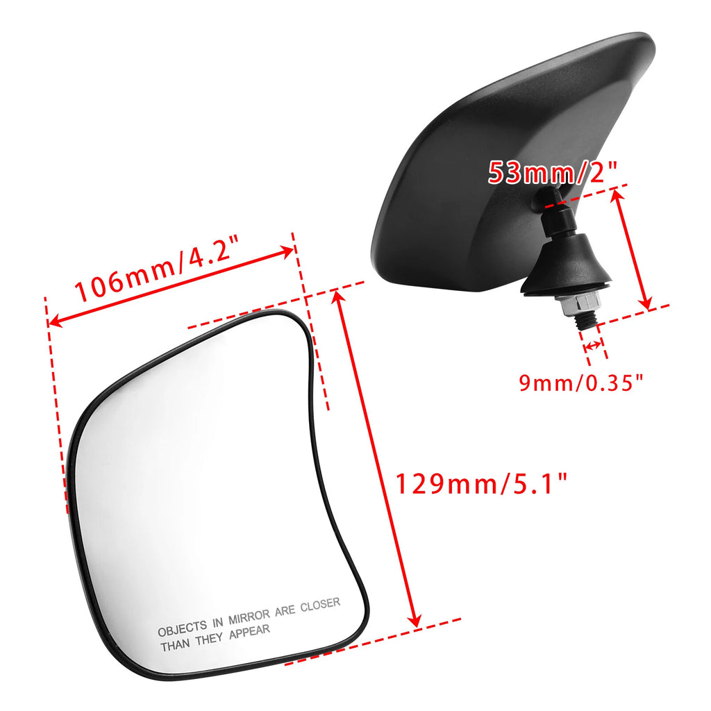 Black Fairing Mount Mirrors for Harley Touring CVO Street Glide FLHXSE (2023–2024) T9