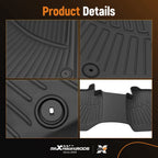 Set of 4 Anti-Slip Floor Mats for Kia Sorento (2021–2025) Waterproof TPE Black