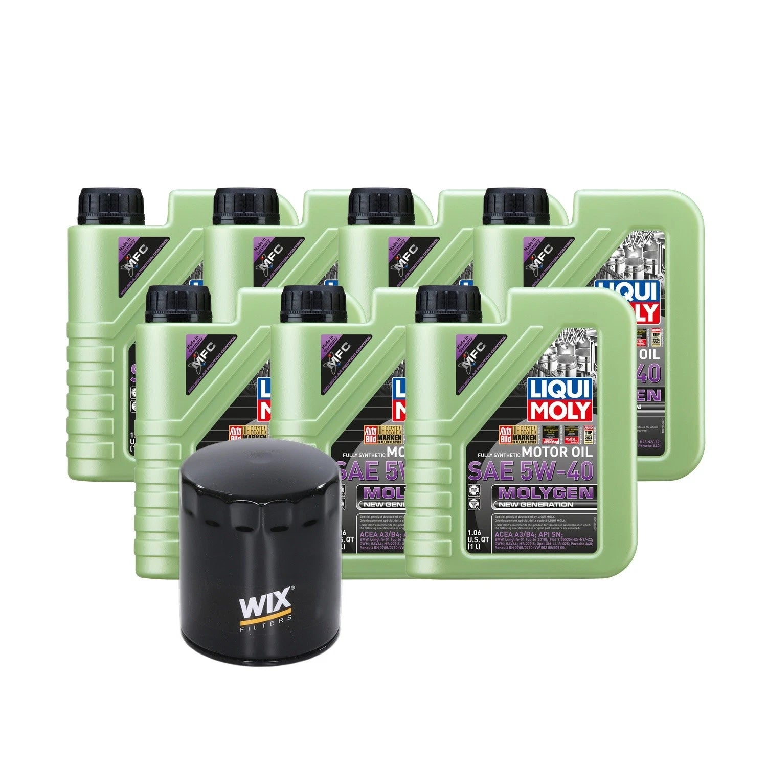 Oil Change Kit 7L Liqui Moly Molygen 5W-40 for Audi V6 2.7/2.8L (1997–2005)