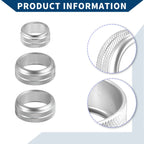 Set of 3 AC Radio Switch Knob Cover Rings for Toyota Supra (2018–2022) Silver Tone