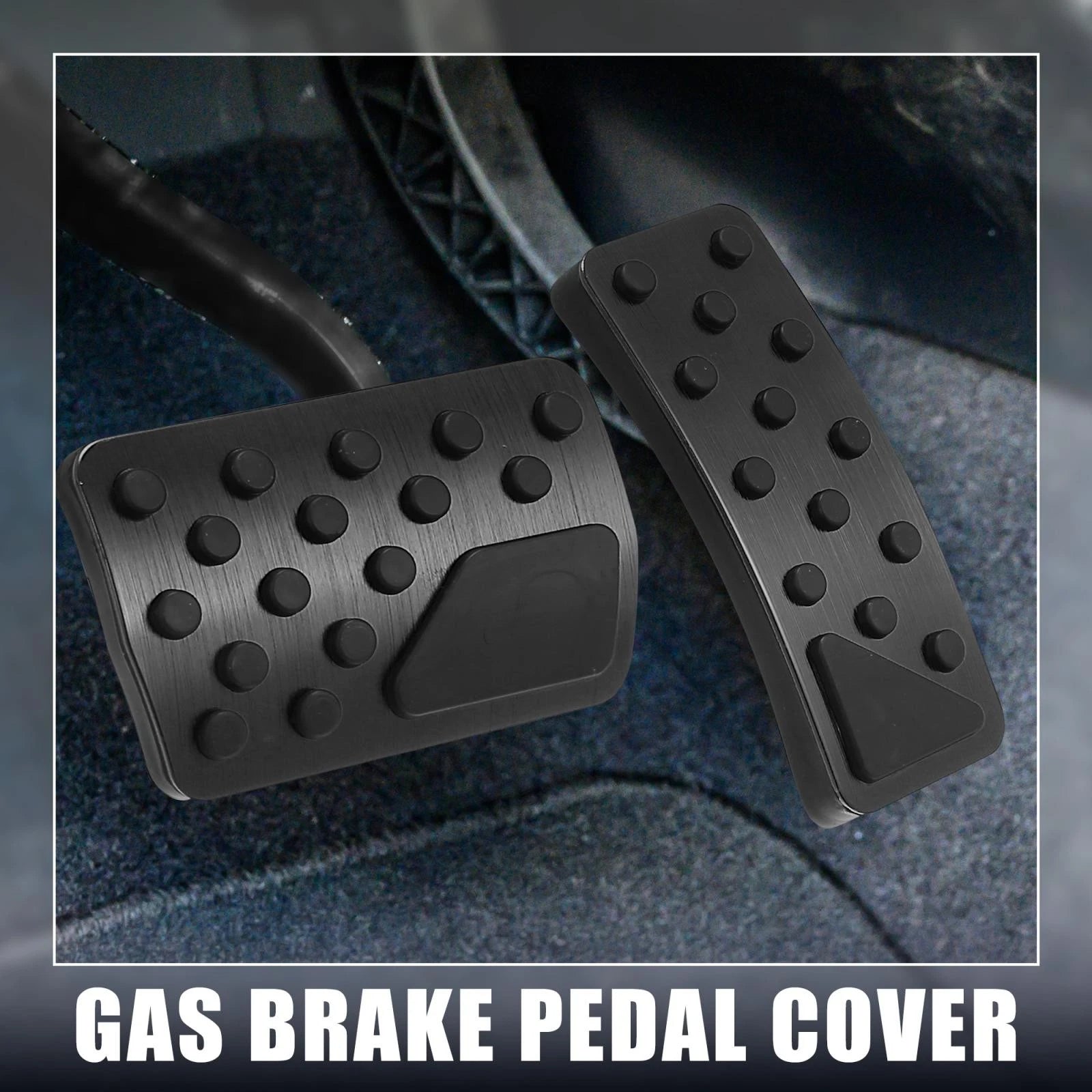 Set of 2 Brake Pedal Pad Gas Accelerator Covers for Jeep (2011–2021) Black
