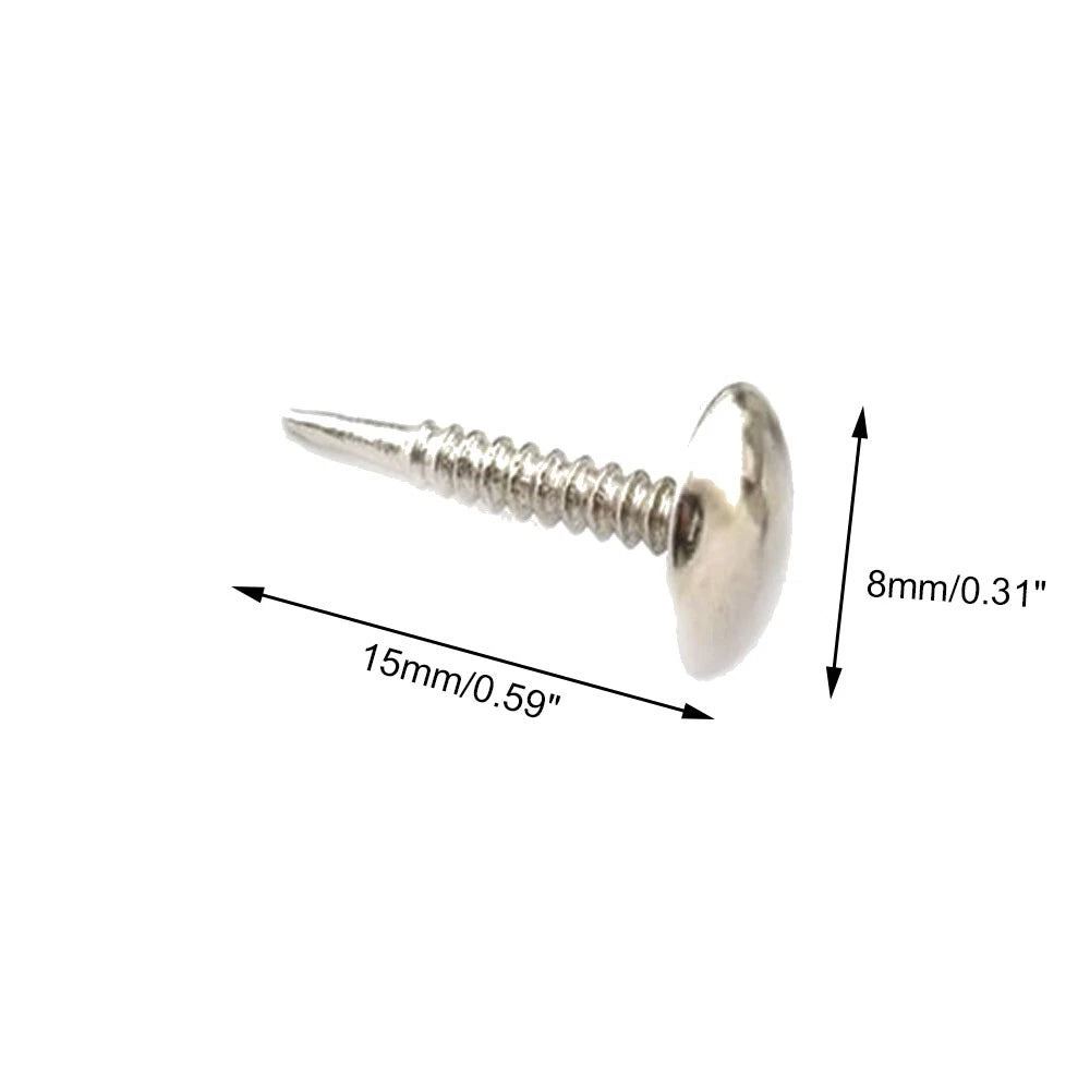 100Pcs Upholstery Nails Tacks for Furniture Decor (Silver)