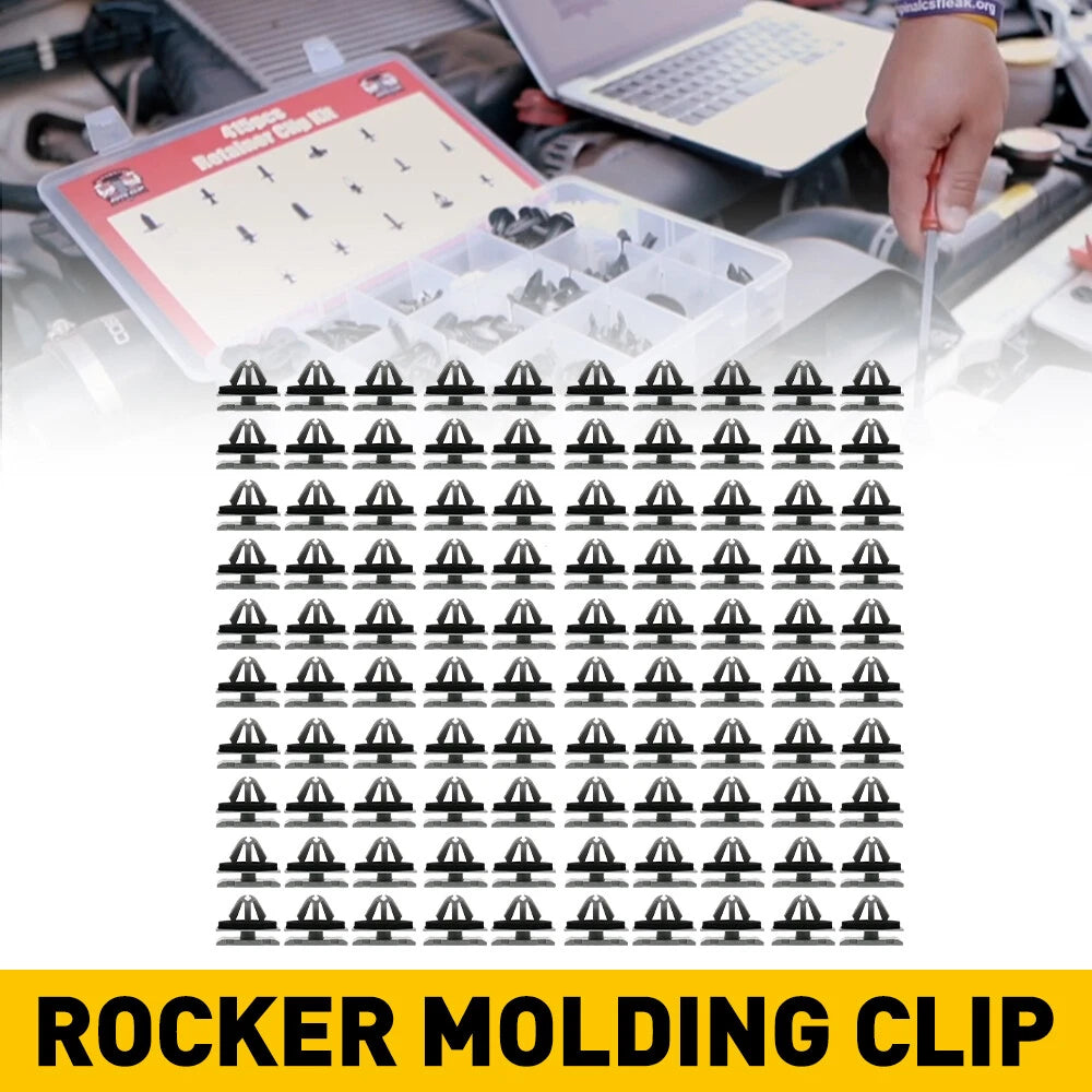 100 Pcs Rocker Door Moulding Clips for GM Vehicles (Various Years)