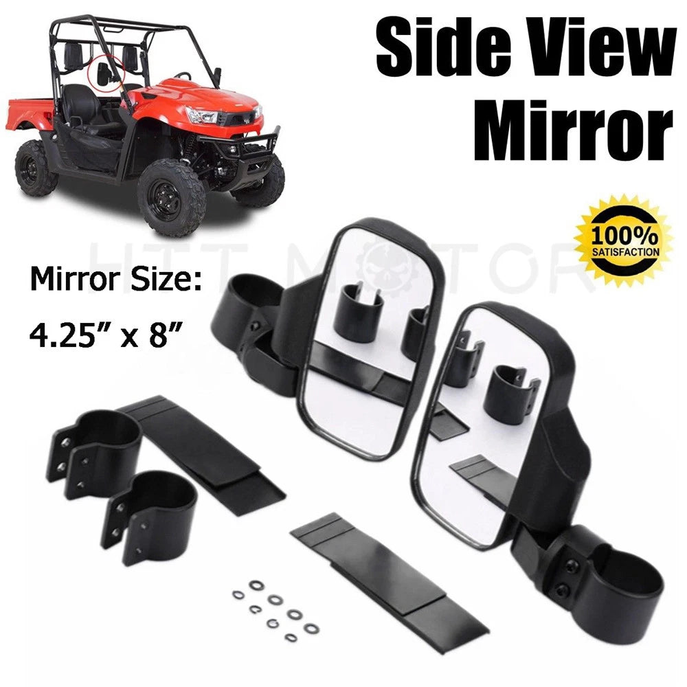 Mirror Set for UTV (4.25"x8", Break Away, Convex, 1 5/8"-2" Roll)