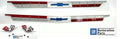 Set Chevy Emblems for Impala Bel Air Fender (1963–1963)