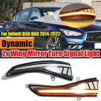 2x Color LED Side Mirror Turn Signal Light for Infiniti Q50 Q60 QX50 QX60 (2013–2023)