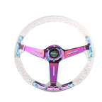 Crystal Steering Wheel 6-Holes 345mm Deep Dish Racing