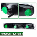 Pair Clear Lens Black Housing Headlights for Silverado/Suburban (1999–2006)