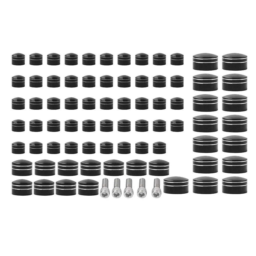 75X CNC Engine Bolt Topper Caps for Harley Touring Road Street Glide (2009-2023)