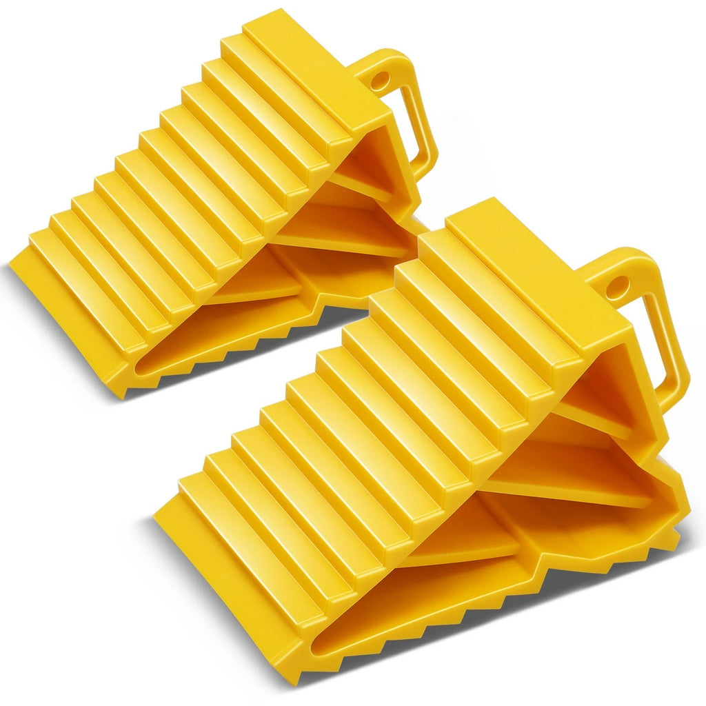 Stackable Wheel Chock with Handle for Universal Use (8000 lbs Capacity)