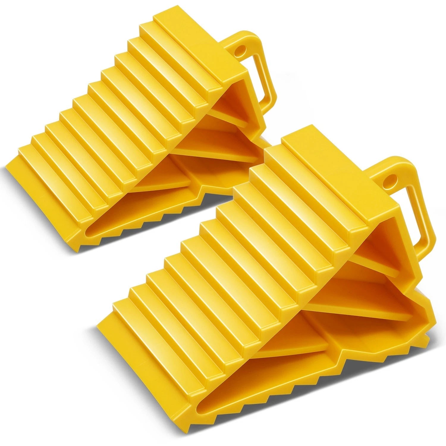 Stackable Wheel Chock with Handle for Universal Use (8000 lbs Capacity)