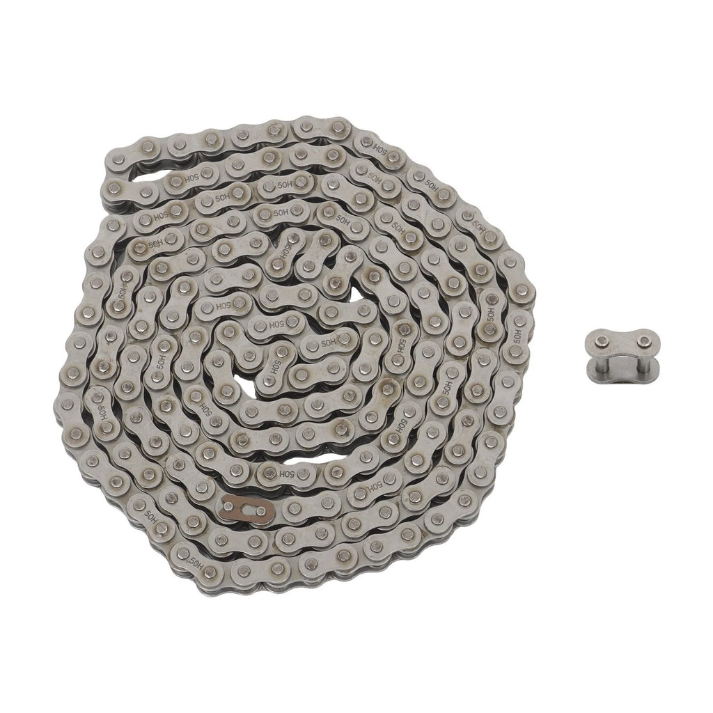 Roller Chain 10 Feet with 2 Connecting Master Links #50-2