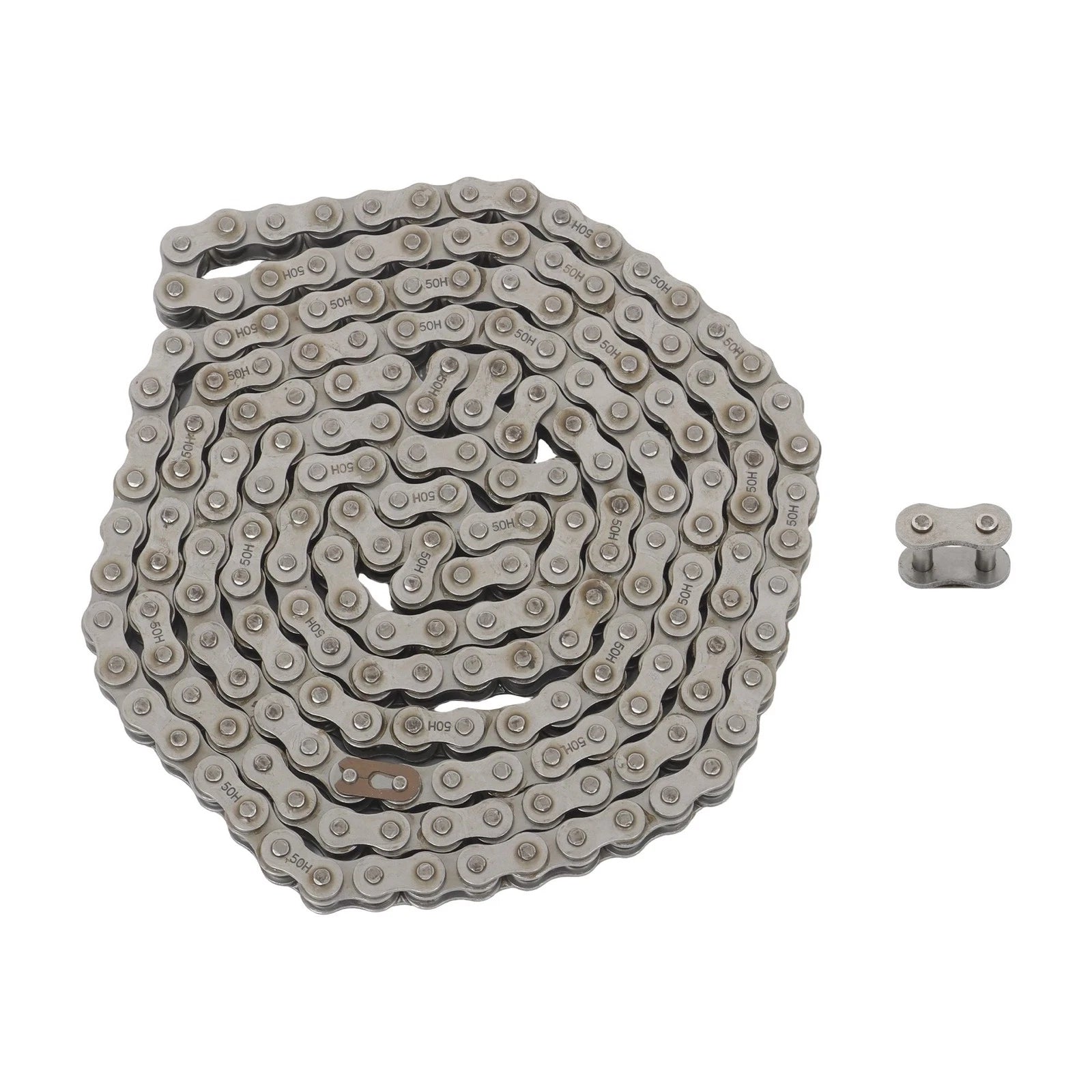Roller Chain 10 Feet with 2 Connecting Master Links #50-2