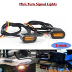 Mini Amber LED Turn Signal Lights for Harley Touring Softail