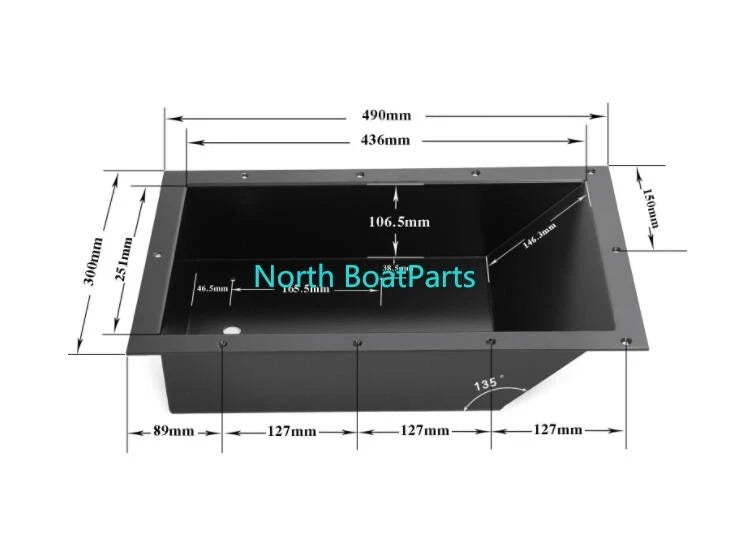 Recessed Trolling Motor Foot Pedal Pan for Minn Kota 100RTMP