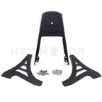 Black Skull Backrest Sissy Bar with Leather Pad for Harley Sportster (1200-883)