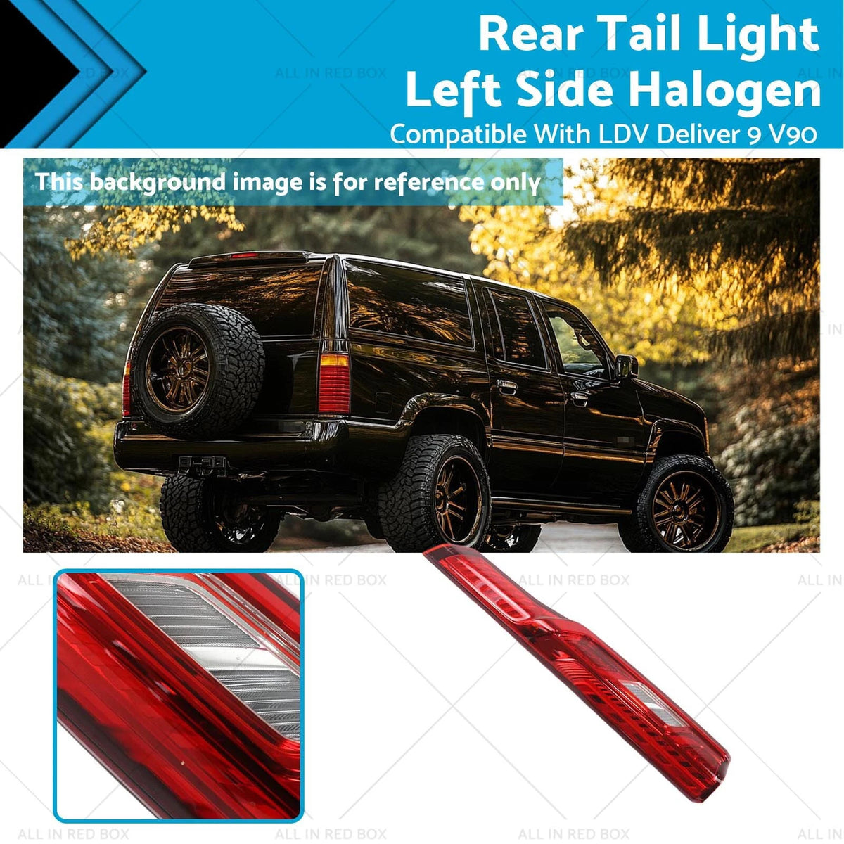 Rear Tail Light Left Side Halogen for LDV Deliver 9 V90 (2020-On)