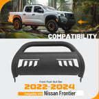 3" Bull Bar Front Bumper Grille Guard for Nissan Frontier Pickup (2022–2024)