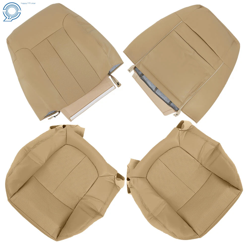 Set of 2 Perforated Leather Seat Covers for Ford F150 Lariat (2009–2014)