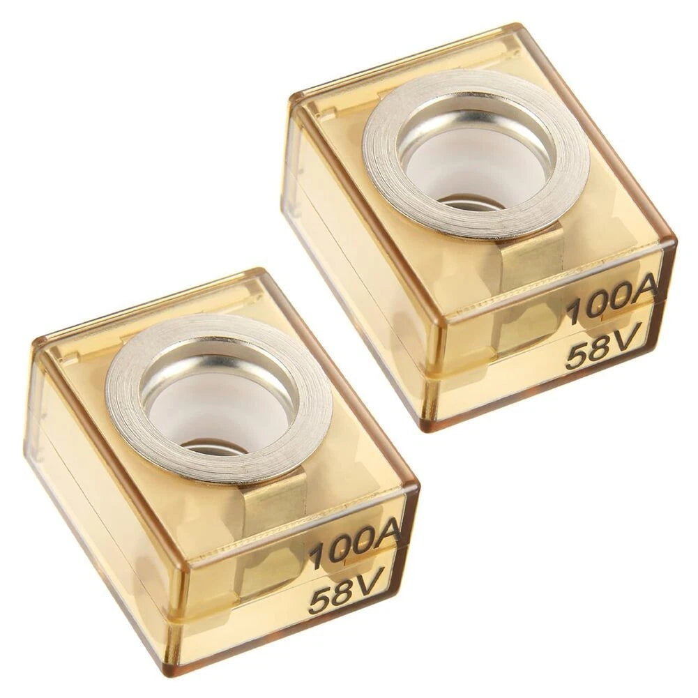 2X IP66 Waterproof Terminal Fuses for Marine and RV (High Current Loads)
