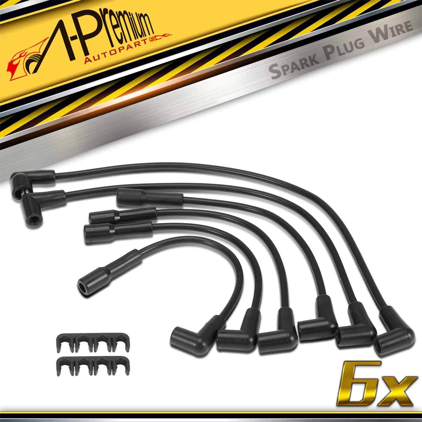 Set of 6 Spark Plug Wire Sets for Jeep Cherokee Wagoneer Wrangler 