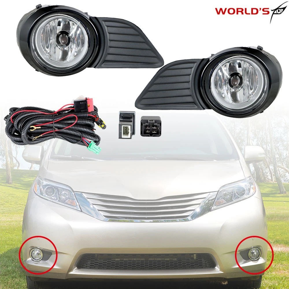 Pair Fog Lights for Toyota Sienna (2011–2017)