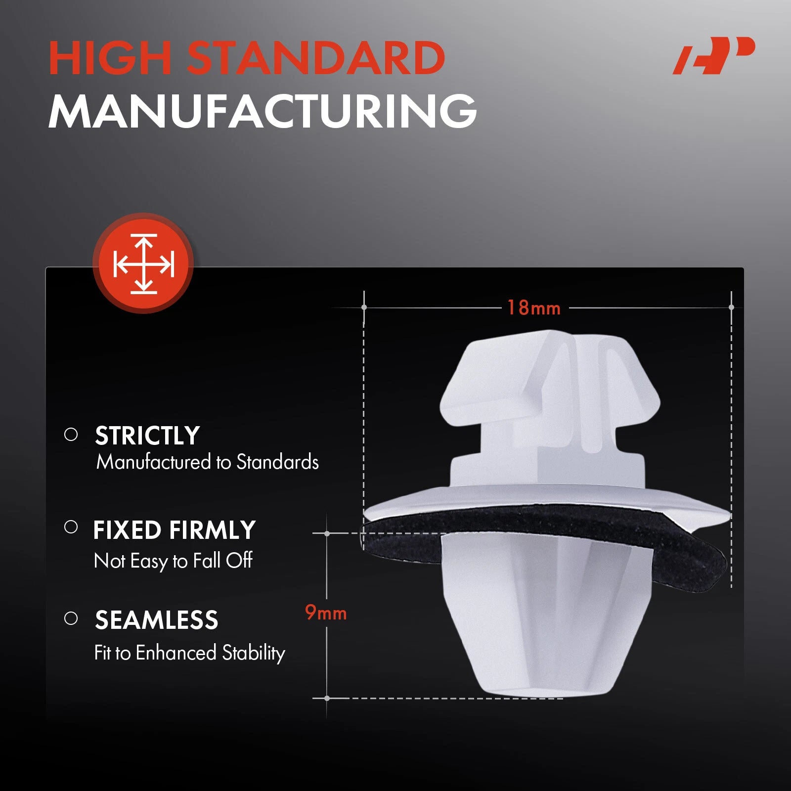 50x 9mm Nylon Rocker Panel Moulding Clip Retainer for Toyota