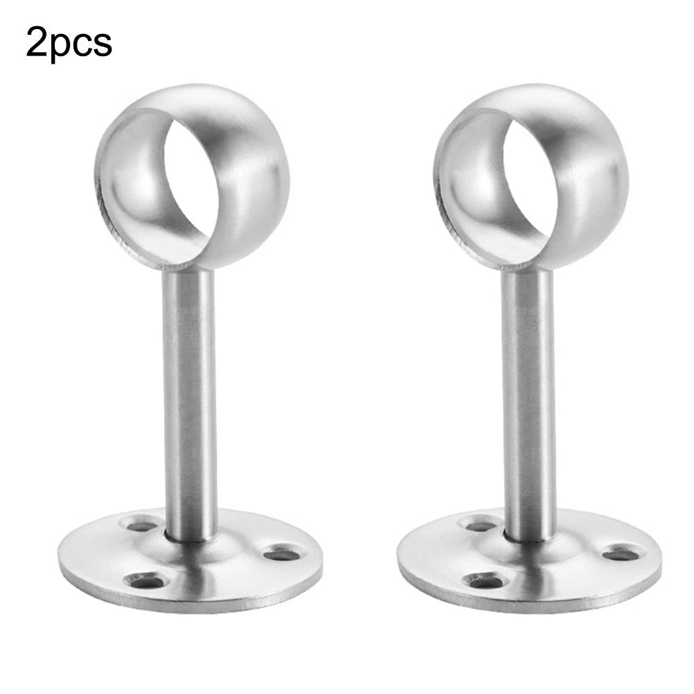2X Stainless Steel Curtain Brackets for Easy Installation