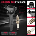 Ignition Coils and Spark Plugs for 2003-2008 Toyota Matrix 1.8L L4 (4Pcs)