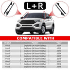 Set of 2 Inner & Outer Windshield A Pillar Molding Trim for Ford Explorer (2011–2019)