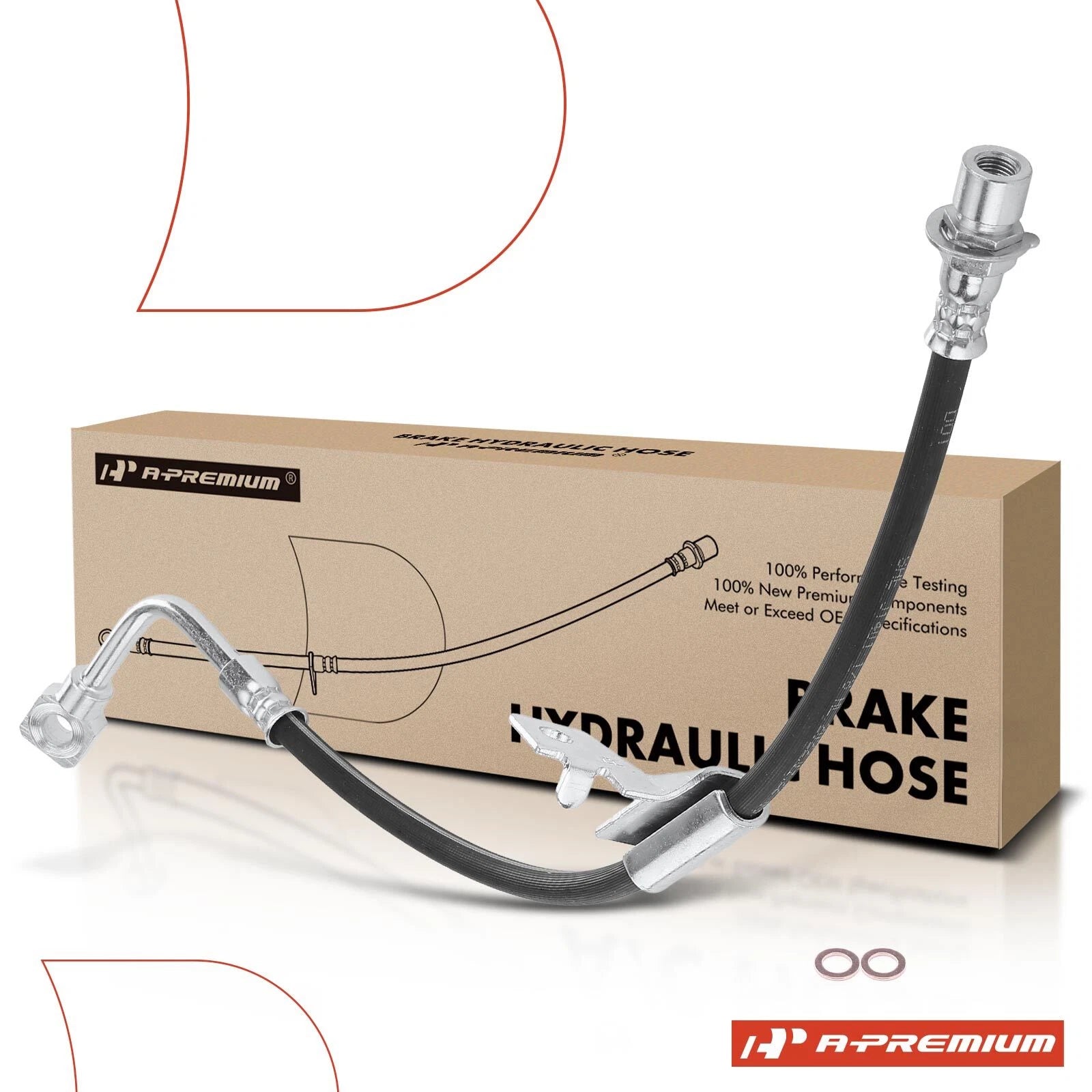 Front Right Brake Hydraulic Hose for Chevy Blazer, S10, GMC Jimmy (1995–1997)