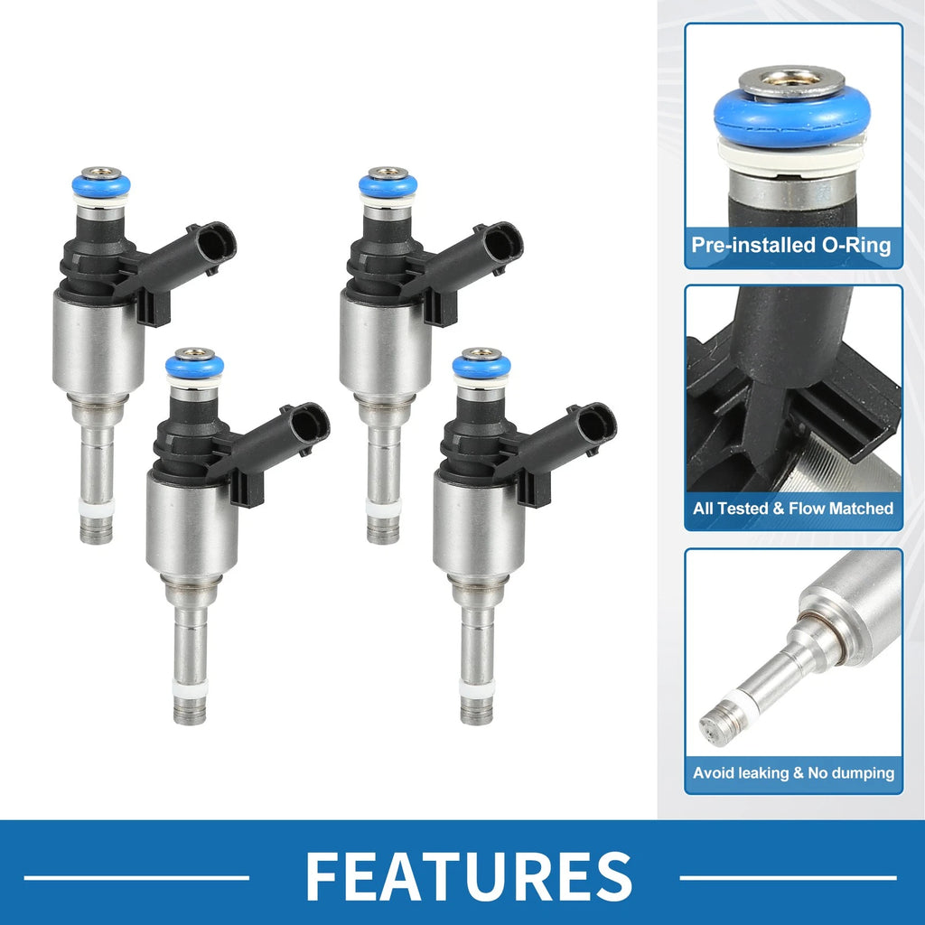 Set of 4 Fuel Injectors No.06H906036G for VW Passat B6 B7 (2005–2014)