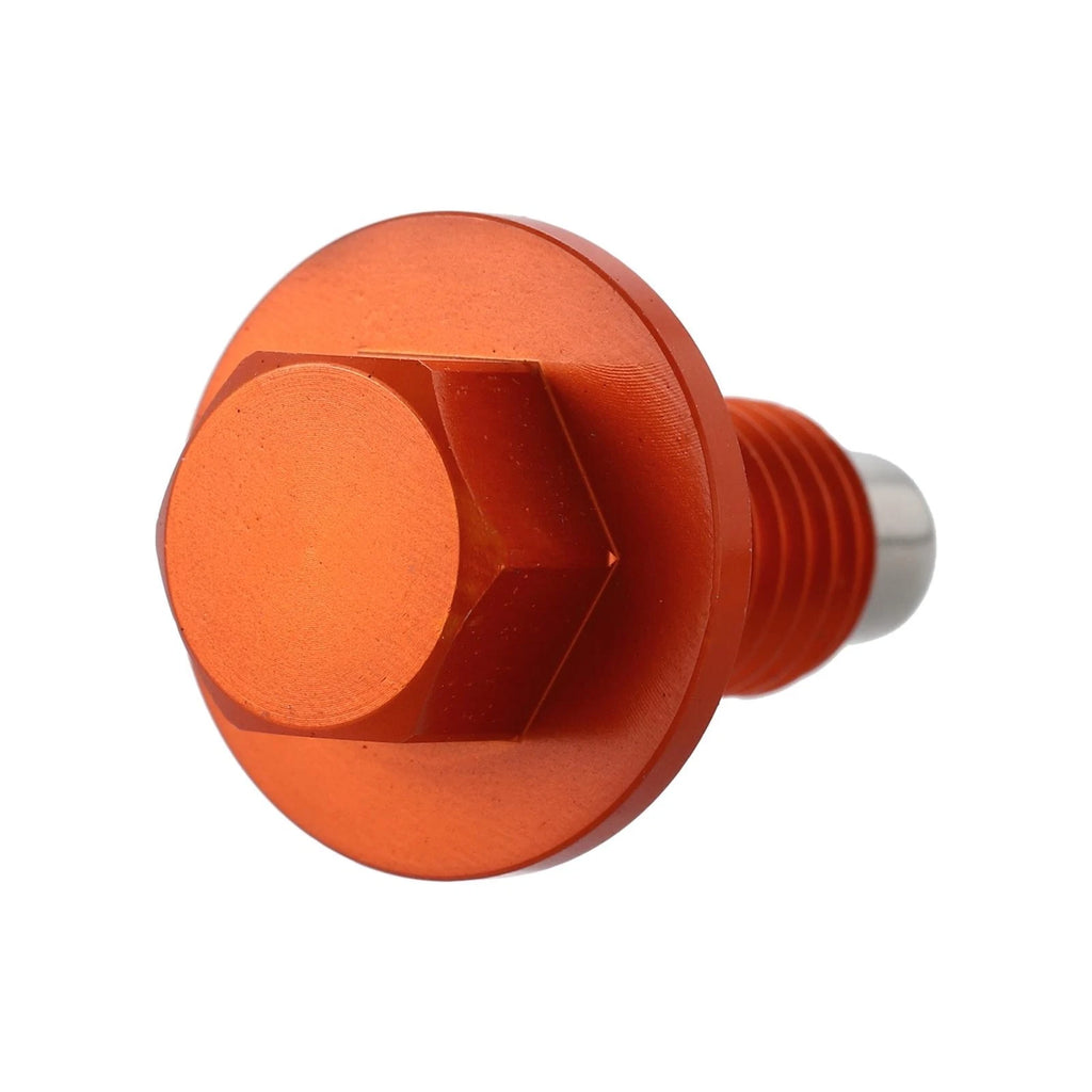 M12 x 1.75 Magnetic Oil Drain Plug for Universal Applications (Aluminium, Orange)