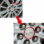Red Alloy Wheel Rim Center Hub Caps for Cadillac SRX (2010-2016)