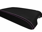Console Lid Cover for Infiniti G35 Coupe (2002–2007) Carbon Fiber Pink Stitch