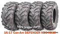 Set of 4 Solid Mud Tires 25X8X12 & 25X10X12 for Can-Am Defender HD8 HD10 (2016–2017)