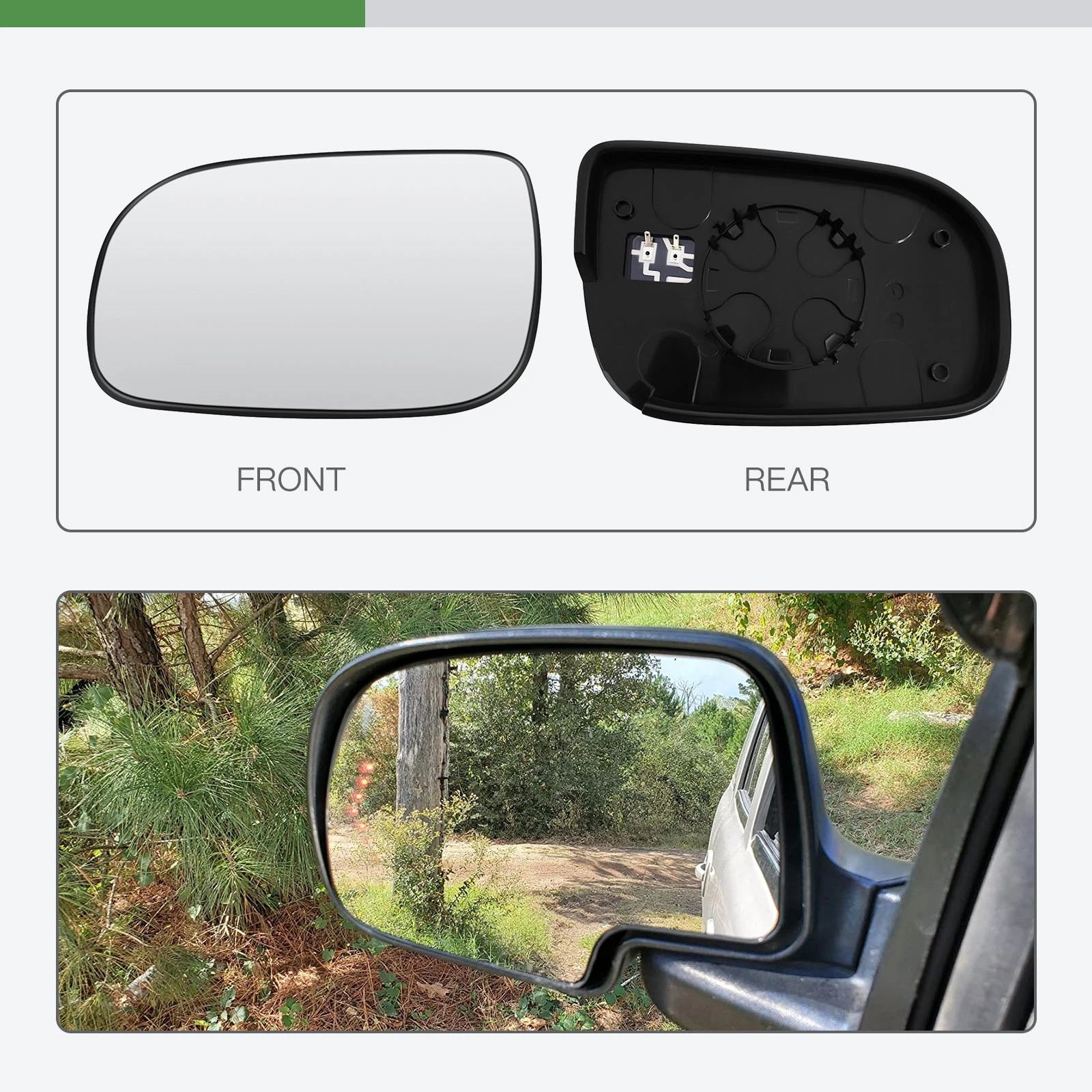 Replacement Mirror Glass Left for Chevrolet Venture/Pontiac Montana (2005–2008)