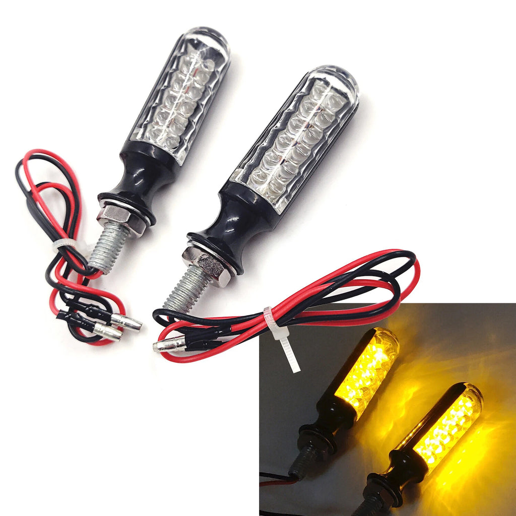 10mm Black Turn Signal Blinkers for Yamaha Kawasaki Shadow V Star VTX
