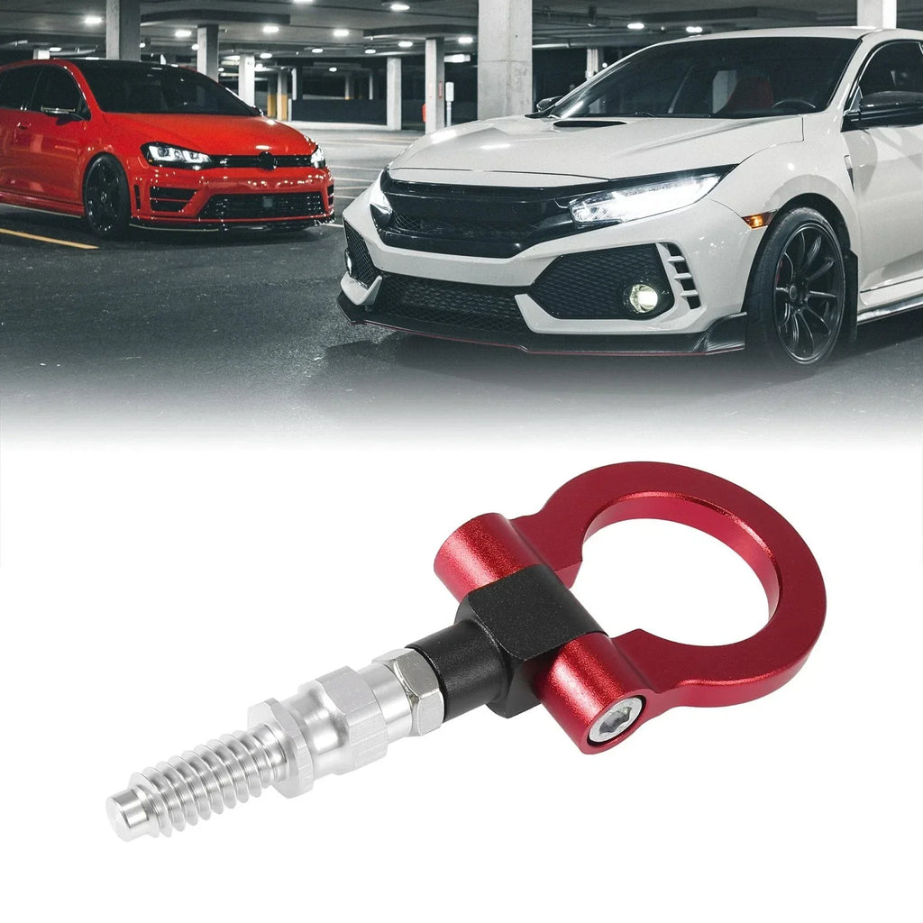 Tow Hook Red Aluminum Alloy Front Bumper Towing Eye for BMW 325i 328i 335i 550i
