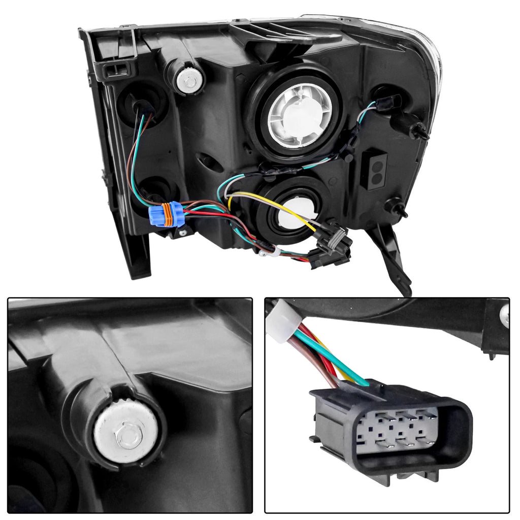Pair Headlight Assemblies for GMC Sierra 1500 2500HD 3500HD (2007-2013)