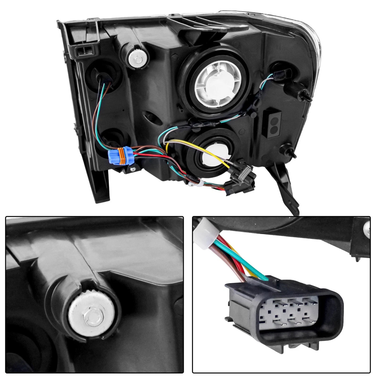 Pair Headlight Assemblies for GMC Sierra 1500 2500HD 3500HD (2007-2013)
